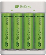 GP Eco E411 + 4 × AA ReCyko 2000 - Batterieladegerät