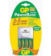 GP Power Bank Travel - univerzální nabíječka + 4 ks AA NiMH 2300mAh - -