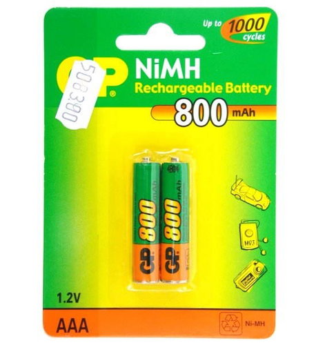 GP Akumulátory AAA tužkový NiMH 800mAh 2ks - - - Main image