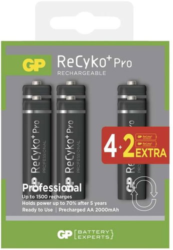 GP ReCyko HR6 (AA), 2000mAh, 4+2db - Tölthető elem - Fő fotó