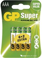 GP Super Alkaline LR03 (AAA) 6 + 2pcs in blister pack - Disposable Battery