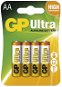 GP Ultra Alkaline LR6 (AA) 4pcs in blister pack - Disposable Battery