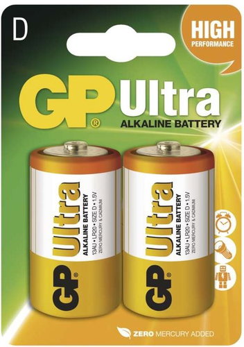 GP Ultra Alkaline LR20 (D) 2 db/bliszter - Eldobható elem - Fő fotó