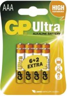 GP Ultra Alkaline Batterien LR03 (AAA) 6 +2 Stück im Blister - Einwegbatterie