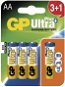 GP Ultra Plus LR6 (AA) 3 + 1pc in Blister - Einwegbatterie