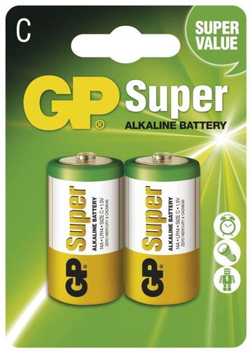 GP Super Alkaline LR14 (C) 2 Stück im Blister - Einwegbatterie - Hauptbild