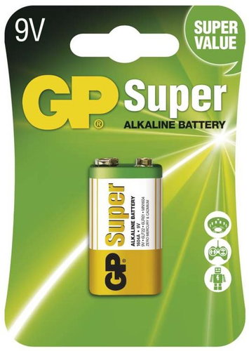 GP Super Alkaline 9V 1pc in blister - Disposable Battery - Main image