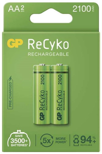 GP ReCyko 2100 AA (HR6), 2 pcs - Rechargeable Battery - Main image
