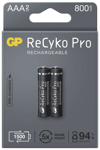 GP ReCyko Pro Professional AAA (HR03) Rechargeable Battery, 2pcs - Rechargeable Battery - Main image