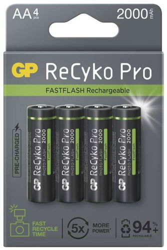 GP ReCyko Pro Photo Flash AA (HR6), 4 db - Tölthető elem - Fő fotó