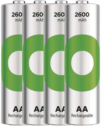 GP Rechargeable batteries ReCyko 2600 AA (HR6), 4 pcs - Rechargeable Battery - Main image