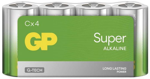 GP Alkaline Batteries Super C (LR14), 4 pcs - Disposable Battery - Main image