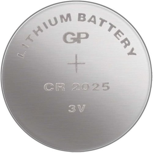GP CR2025 Lithium Button Cell Battery, 3V (Pack of 5)