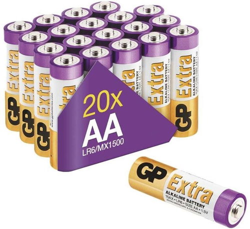 GP Alkaline Battery GP Extra AA (LR6), 20 pcs - Disposable Battery - Main image