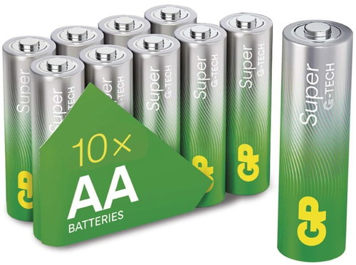 GP Alkaline-Batterien Super AA (LR6), 10 Stück - Einwegbatterie - Hauptbild