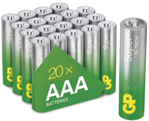 GP Alkalická baterie Super AAA (LR03), 20 ks - Jednorázová baterie - Hlavní obrázek