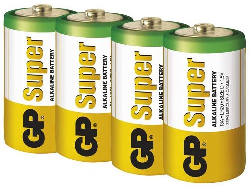 Blister 2 Batteries Power Plus Alkaline Flashlight D LR20 1.5V