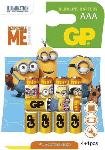 GP LR03 (AAA), limitierte Ausgabe MINIONS 4+1 - Einwegbatterie - Hauptbild