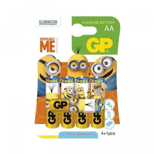 GP LR6 (AA), limitierte Edition MINIONS 4+1 - Einwegbatterie - Hauptbild