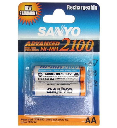 SANYO Akumulátory AA tužkový NiMH 2100mAh 2ks -  - Main image