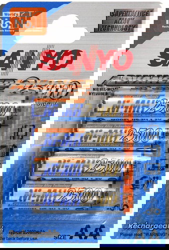 SANYO 2500mAh AA NiMH 4 pieces - 2057ZJ - Main image