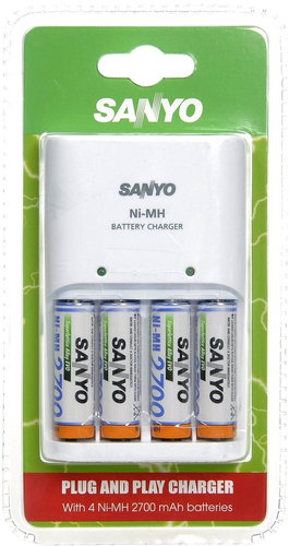 SANYO and 4 AA 2700mAh - Charger and Spare Batteries - Main image