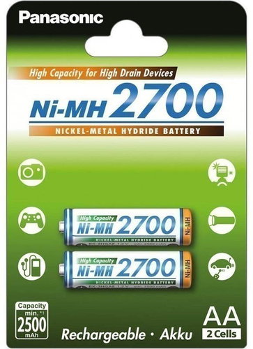 Panasonic eneloop NiMH AA 2700mAh 2pcs - Rechargeable Battery - Main image