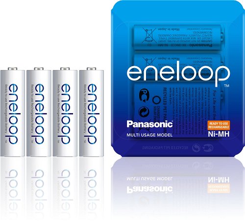 Panasonic eneloop AA NiMH Rechargeable AA Batteries, 1.9Ah, 1.2