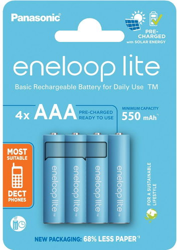 Panasonic eneloop HR03 AAA 4LCCE/4BE ENELOOP LITE N - Aufladbare Batterie - Hauptbild