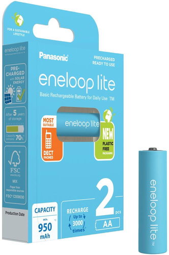 Panasonic eneloop HR6 AA 3LCCE/2BE LITE N - Aufladbare Batterie - Hauptbild
