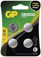 GP lítiová gombíková batéria CR2032, 4 ks + bezpečnostné nálepky - Gombíková batéria