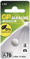 GP Alkaline Coin Battery A76F (LR44), 1pc - Button Cell