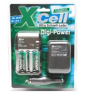 X-CELL DigiPower univerzální rychlonabíječka NiCd/NiMH + 4 Ks AA NiMH 2300mAh, vč. autoadaptéru - Nabíječka