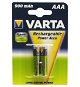 VARTA PowerPlay 56753, akumulátory AAA (HR03) mikrotužkový NiMH 900mAh, 2 ks - Nabíjecí baterie