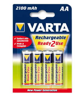 VARTA Ready2Use, AA tužkový NiMH 2100mAh, 4 ks - Nabíjecí baterie - Hlavní obrázek