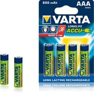 VARTA Longlife Accu, AAA tužkové NiMH 800 mAh, 4 ks - Nabíjateľná batéria