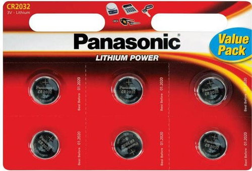 Batteries Panasonic CR2032 (6 pack) - Button Cell - Main image