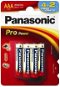 Panasonic Pro Power AAA LR03 4 + 2pcs in blister - Disposable Battery