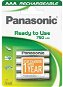  Panasonic Ready to Use AAA 750 mAh HHR-4MVE/4BC  - Rechargeable Battery