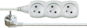 Emos extension 250V, 3x socket, 5m white - Extension Cable