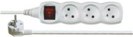 Emos extension 250V, 3 sockets, 1.2m, white - Extension Cable