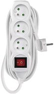 Emos Extension 250V, 3 sockets, 5m, white - Extension Cable