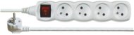 Emos Extension 250V, 4x socket, 2m, white - Extension Cable