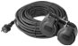 EMOS Rubber Extension Cord 10m Black - Extension Cable