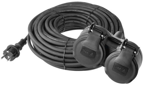 EMOS Rubber extension cable 15m black - Extension Cable - Main image