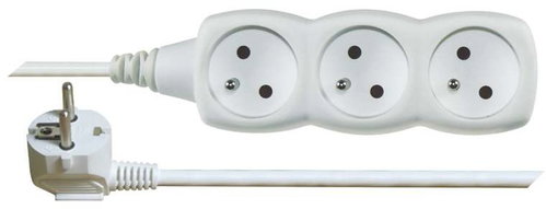 EMOS Extension cable - 3 sockets, 7m, white - Extension Cable - Main image