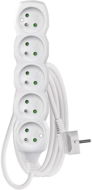 EMOS Extension Cord - 5 Sockets, 2m, White - Extension Cable