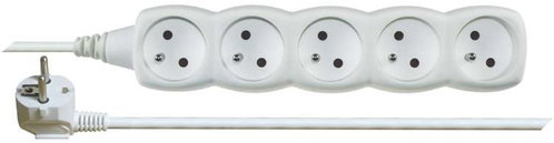 EMOS Extension cable - 5 sockets, 10m, white - Extension Cable - Main image