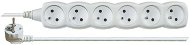 EMOS Extension Cord - 6 Sockets, 5m, White - Extension Cable