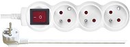 EMOS Extension Cord with Switch - 3 Sockets, 3m, White - Extension Cable